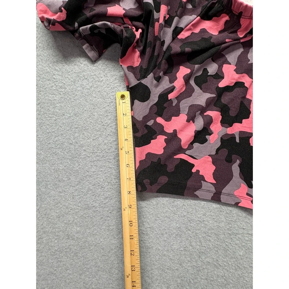 Just Be Pink Purple Camo Biker Shorts Womens Large Athletic Yoga Camouflage L